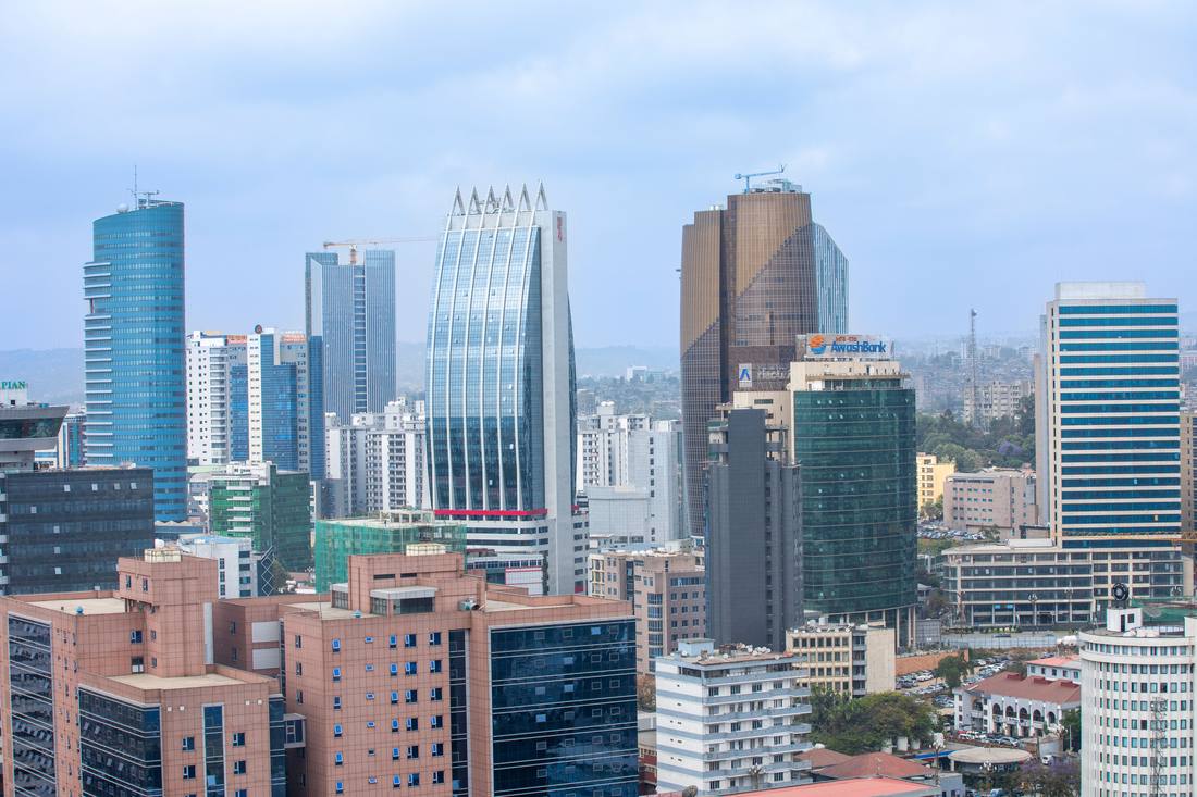 The Addis Ababa city skyline